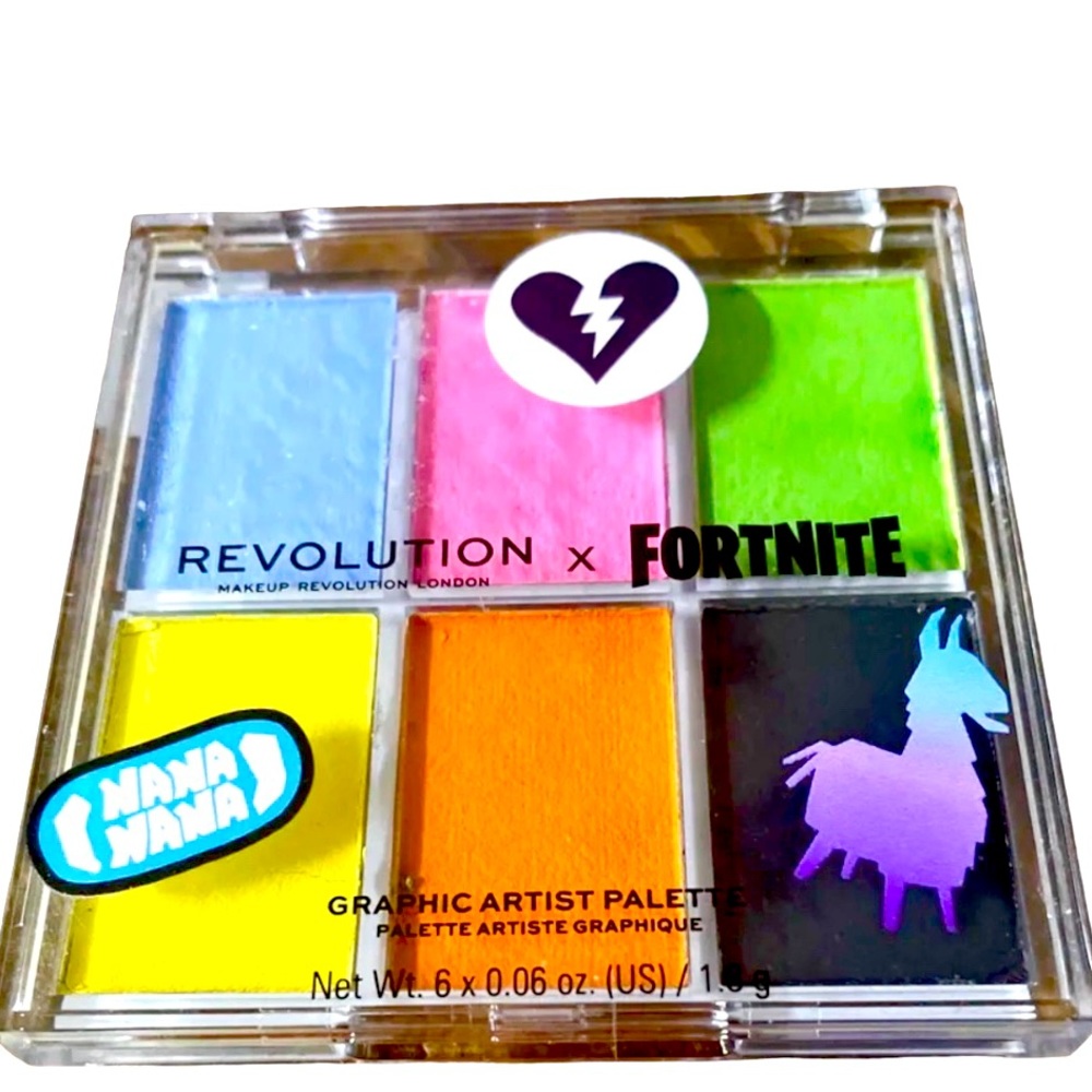 Revolution X Fortnite Video Game Colorful Eyeshadow Graphic Artist Palette